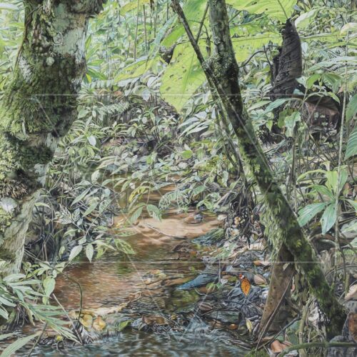 Ares da Cantareira  II - 2015 -óleo sobre tela - 250 x 143 cm