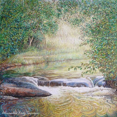 Águas de Taquaruçu - 2004 - óleo sobre tela - 60 x 60 cm