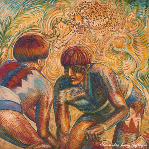 Huka-Huka - Xingu - 2005 - acrílica sobre tela - 120 x 120 cm