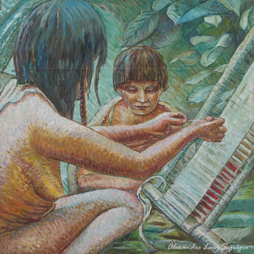 Tecelã - 2004 - acrílica sobre tela - 50 x 50 cm