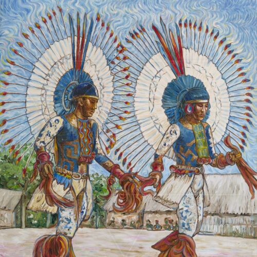 Cerimônia do Hetohoky - Karajás - 2003 - acrílico sobre tela - 70 x 100 cm